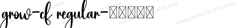 grow-cf regular字体转换